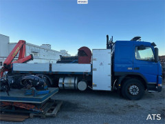 Volvo FM7 Flatbed Truck w/ Palfinger PK 8080 Crane