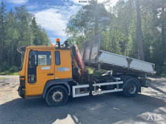 Volvo FL6 Crane truck w/ 3-way Tipper.
