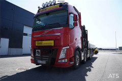Volvo FH 8x4 Crane truck (combi) w/flatbed and Hiab 1058