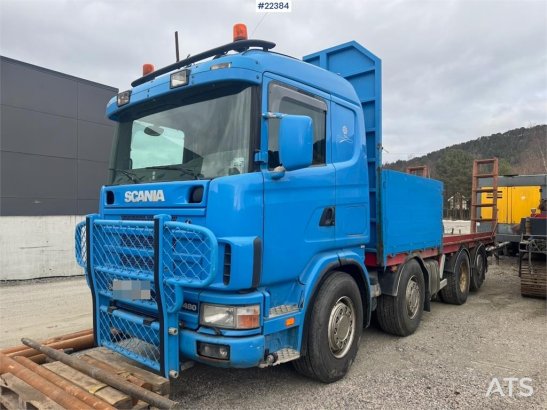 Scania R480 flatbed truck with manual loading ramps - rep R480 flatbed truck with manual loading ramps - rep 2003 2 image 76