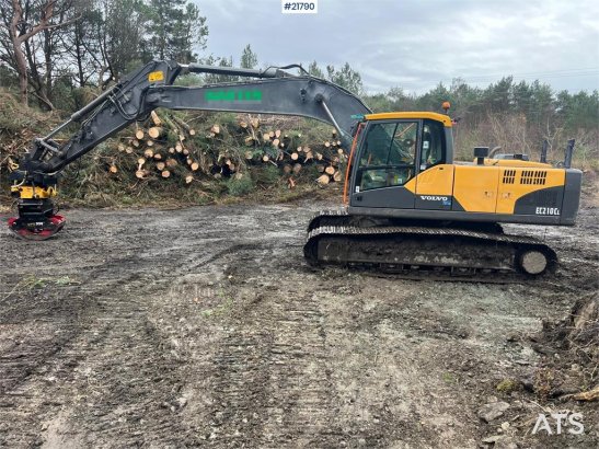 Volvo ec210cl excavator w/ rototilt, sanding bucket and ec210cl excavator w/ rototilt, sanding bucket and 2010 2 Crawler E...
