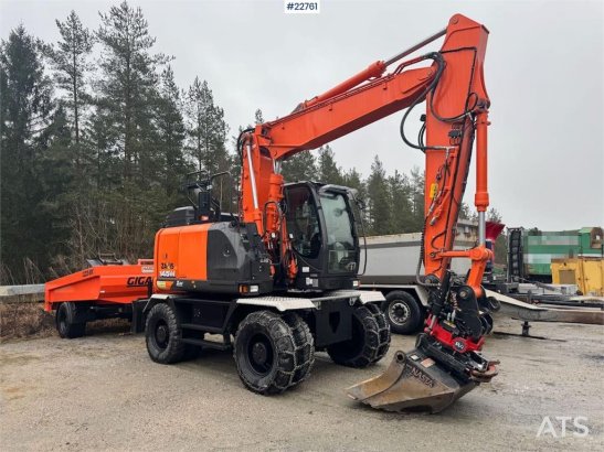 Hitachi ZX145W-6 wheeled excavator with GPS, tiltrotator, ZX145W-6 wheeled excavator with GPS, tiltrotator, 2020 2 Wheeled...