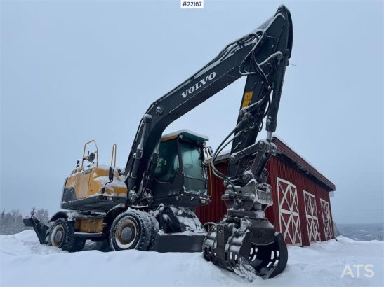 Volvo EW160D wheeled excavator with elevating cab and so EW160D wheeled excavator with elevating cab and so 2014 2 Wheeled...
