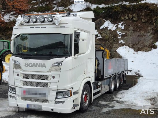 Scania R500 8x4 flatbed truck with 23 t/m Palfinger crane R500 8x4 flatbed truck with 23 t/m Palfinger crane 2021 2 Crane ...