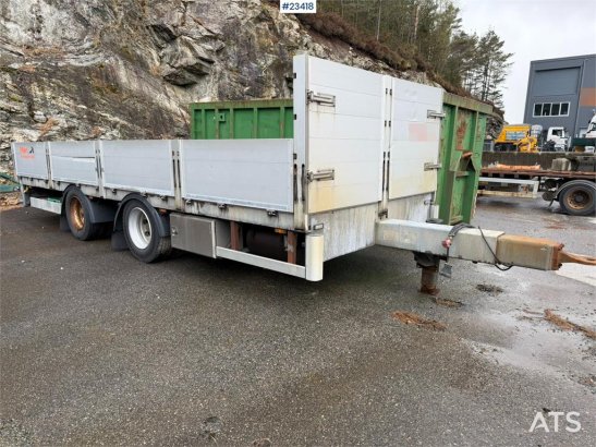 HFR 2 akslet galvanized flat trailer with folding side HFR 2 akslet galvanized flat trailer with folding side 2013 2 Flatb...