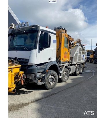 Mercedes-Benz Arocs 8x4 with a AMV 7450H concrete spraying super Mercedes-Benz Arocs 8x4 with a AMV 7450H concrete sprayin...