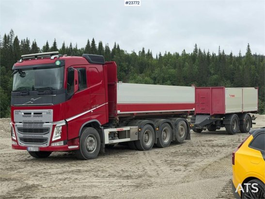 Volvo FH 540 8x4 tipper w/ Kilafors 2 axle trailer. Low 590 2015 2 Tipper trucks