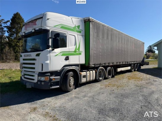 Scania R480 6x2 truck with a 3-axle Krone Profi Liner Nor R480 6x2 truck with a 3-axle Krone Profi Liner Nor 2009 2 Tracto...