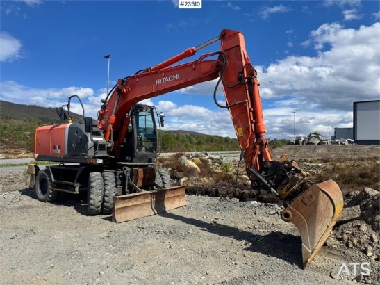Hitachi ZX140W-3 wheel excavator with Rototilt and grading ZX140W-3 wheel excavator with Rototilt and grading 2008 2 Wheel...