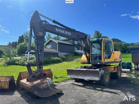 Volvo EW160B Wheeled Excavator with Rototilt and 2 Bucke EW160B Wheeled Excavator with Rototilt and 2 Bucke 2004 2 Wheeled...