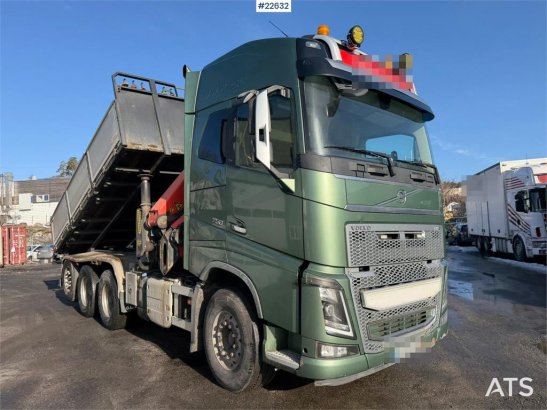 Volvo FH16 8x4 Tridem Crane Truck with 2014 26 t/m Palfi 590 2015 2 Crane trucks image 16