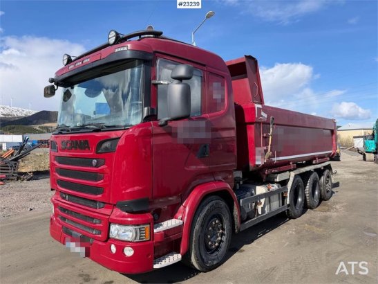 Scania R580 8x4 combi truck w/ new retarder, turntable an R580 8x4 combi truck w/ new retarder, turntable an 2016 2 Tipper...