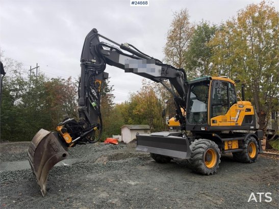 Volvo EW140D Wheeled Excavator with Rototilt, GPS and Gr 10079 2017 2 Wheeled Excavators