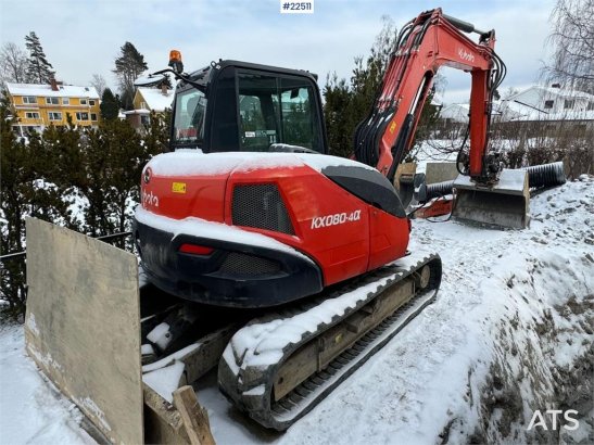 Kubota KX080-4a Crawler Excavator with Engcon tilt and ne KX080-4a Crawler Excavator with Engcon tilt and ne 2018 2 Crawle...