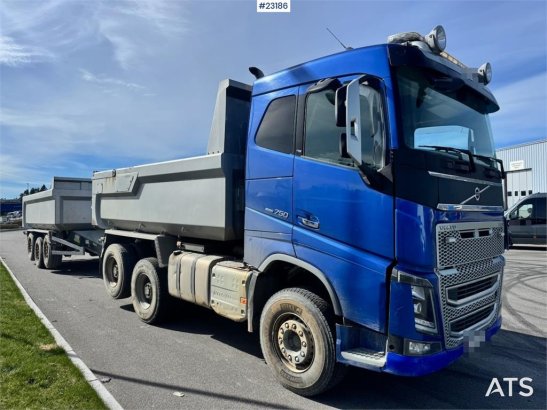 Volvo FH750 6x4 tipper truck with Maur tri-axle trailer 590 2018 2 Tipper trucks image 25