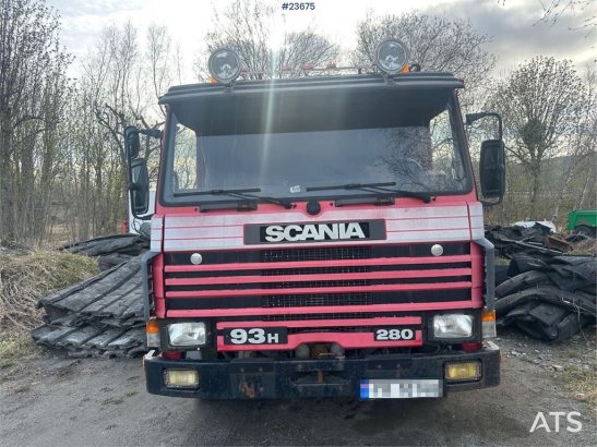 Scania P93H crane truck with 14 t/m crane and Laxo attach P93H crane truck with 14 t/m crane and Laxo attach 1989 2 Crane ...