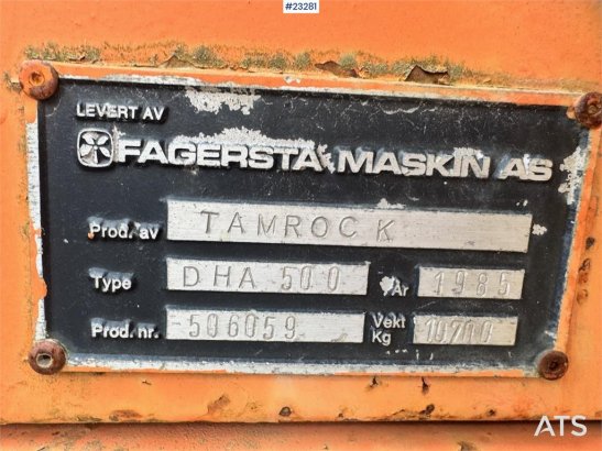 Tamrock DHA500 Drilling Rig Tamrock DHA500 Drilling Rig 1985 2 image 25
