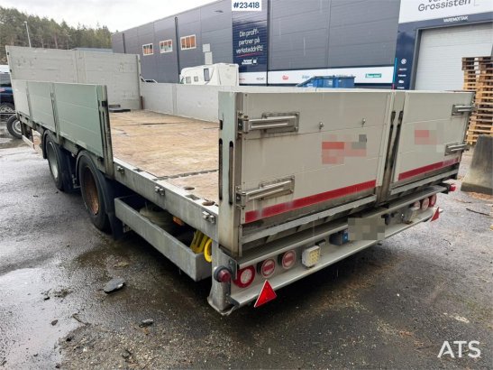 HFR 2 akslet galvanized flat trailer with folding side HFR 2 akslet galvanized flat trailer with folding side 2013 2 Flatb...