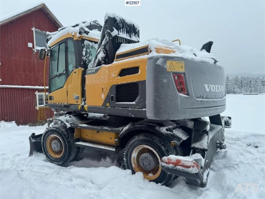 Volvo EW160D wheeled excavator with elevating cab and so EW160D wheeled excavator with elevating cab and so 2014 2 Wheeled...