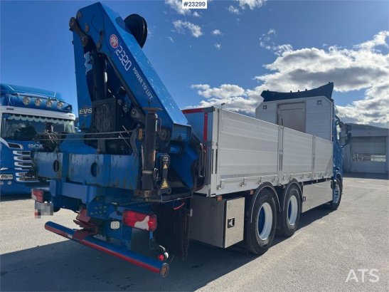 Scania R660 6x4 flatbed truck with rear-mounted 23 tonne- R660 6x4 flatbed truck with rear-mounted 23 tonne- 2025 2 Crane ...