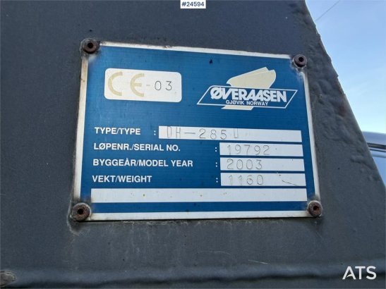 Øveraasen Dh-285U Snow Plow Blade Øveraasen Dh-285U Snow Plow Blade 2003 2 image 11