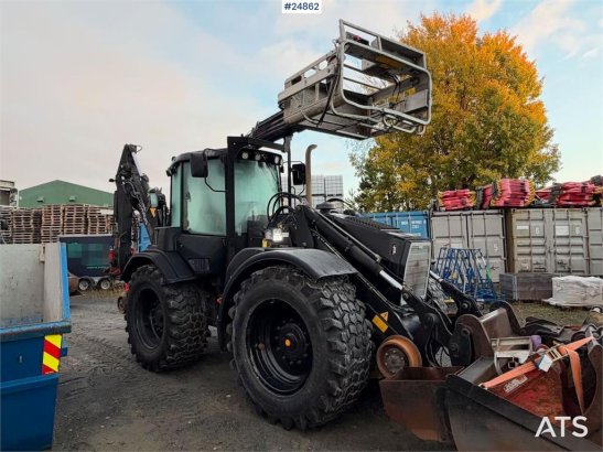 Huddig 1260B Backhoe loader with rail wheels – 3 buckets, Huddig 1260B Backhoe loader with rail wheels – 3 buckets, 2010 2...