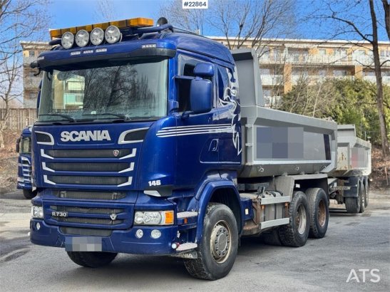 Scania R730 6x4 tipper truck with 2010 Maur triple traile R730 6x4 tipper truck with 2010 Maur triple traile 2017 2 Tipper...