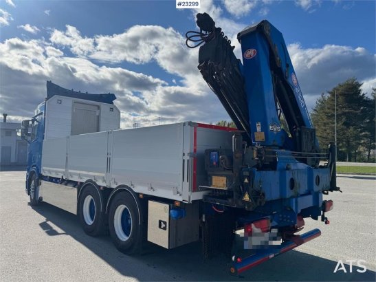 Scania R660 6x4 flatbed truck with rear-mounted 23 tonne- R660 6x4 flatbed truck with rear-mounted 23 tonne- 2025 2 Crane ...
