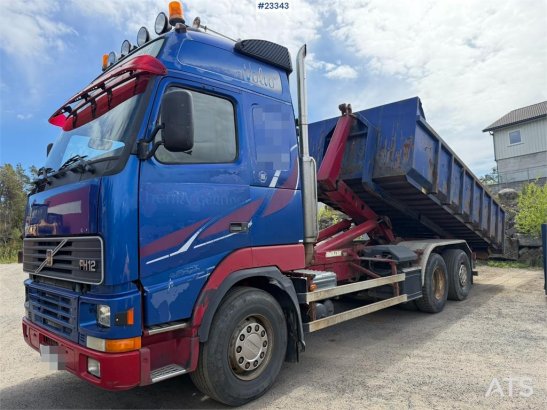 Volvo FH12 6x2 hook truck with a 20-ton hook and contain 590 2000 2 image 14