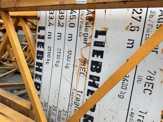 Liebherr 78EC tower crane with cabin. 78EC tower crane with cabin. 1997 2 Tower cranes image 44
