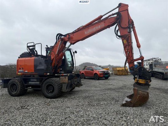 Hitachi zx145W wheeled machine w/ rototilt w/grab box, san zx145W wheeled machine w/ rototilt w/grab box, san 2020 2 Wheel...