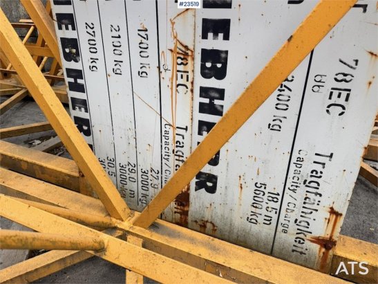 Liebherr 78EC tower crane with cabin. 78EC tower crane with cabin. 1997 2 Tower cranes image 45