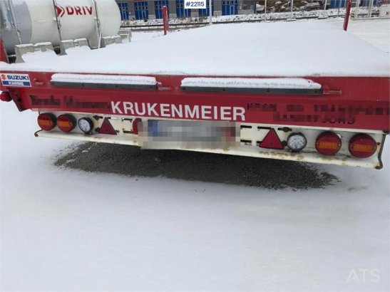 Krukenmeier single-axle flatbed trailer with side Krukenmeier single-axle flatbed trailer with side 2008 2 Flatbed open tr...