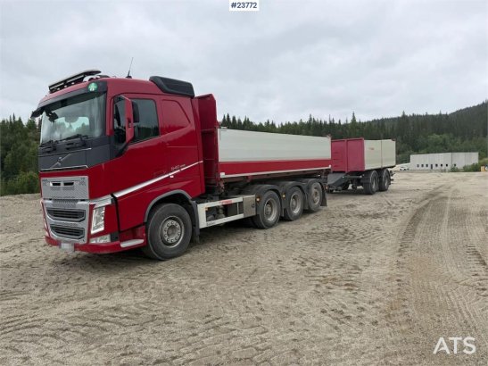 Volvo FH 540 8x4 tipper w/ Kilafors 2 axle trailer. Low 3294 2015 2 Tipper trucks image 2