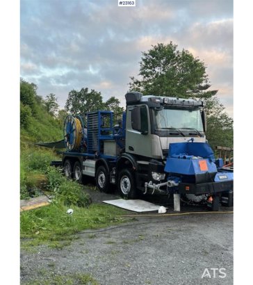 Mercedes-Benz Arocs with a Meyco Roadrunner concrete spray unit Mercedes-Benz Arocs with a Meyco Roadrunner concrete spray...