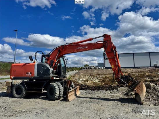 Hitachi ZX140W-3 wheel excavator with Rototilt and grading ZX140W-3 wheel excavator with Rototilt and grading 2008 2 Wheel...