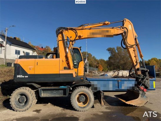 Hyundai Robex 140W-9A Wheeled excavator – tiltrotator and Robex 140W-9A Wheeled excavator – tiltrotator and 2015 2 Wheeled...