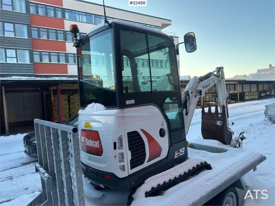 Bobcat E19 mini excavator w/ trailer, digging bucket, san E19 mini excavator w/ trailer, digging bucket, san 2022 2 image 3