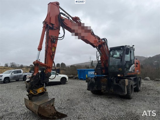 Hitachi zx145W wheeled machine w/ rototilt w/grab box, san zx145W wheeled machine w/ rototilt w/grab box, san 2020 2 Wheel...