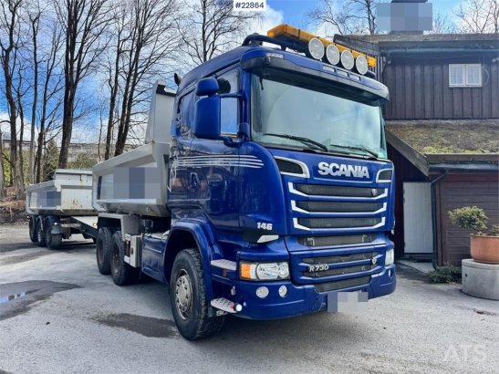 Scania R730 6x4 tipper truck with 2010 Maur triple traile R730 6x4 tipper truck with 2010 Maur triple traile 2017 2 Tipper...