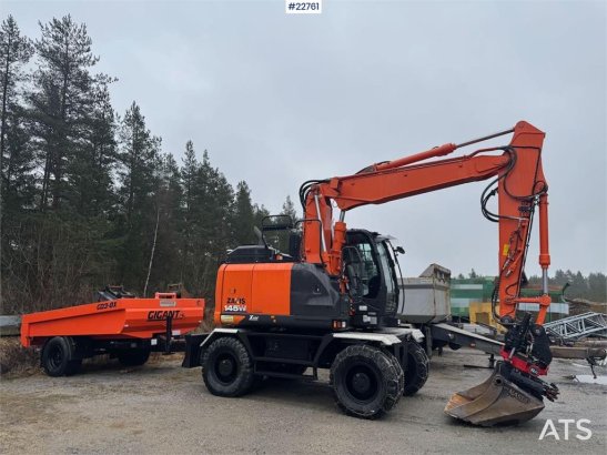 Hitachi ZX145W-6 wheeled excavator with GPS, tiltrotator, ZX145W-6 wheeled excavator with GPS, tiltrotator, 2020 2 Wheeled...