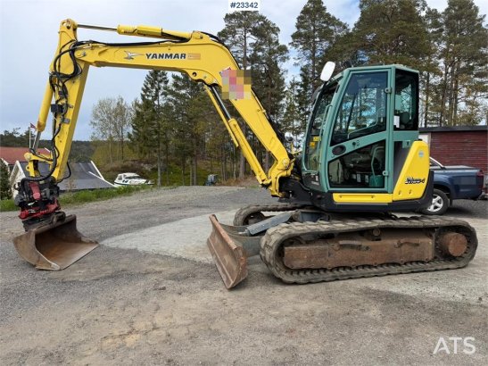 Yanmar SV100-1 equipped with a digging bucket, toothed bu 923 2012 2 Crawler Excavators image 3