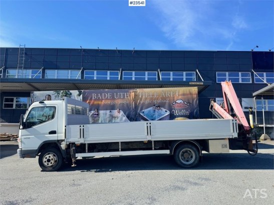 Mitsubishi Fuso Canter Flatbed Truck with Rear-Mounted Crane Fuso Canter Flatbed Truck with Rear-Mounted Crane 2010 2 image 3