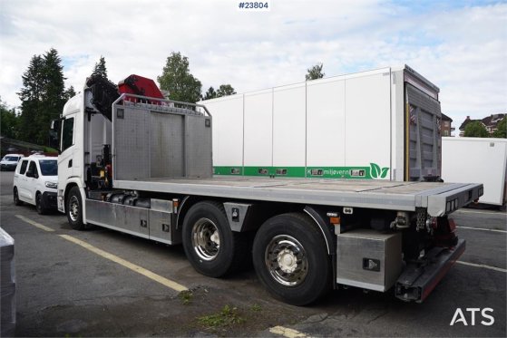 Scania G410 6x2 gas truck with HMF 2820 crane and 3-way t 3203 2023 2 Crane trucks image 18