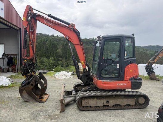 Kubota KX057-4 excavator for sale with a tooth bucket, a 2524 2018 2 Crawler Excavators image 3