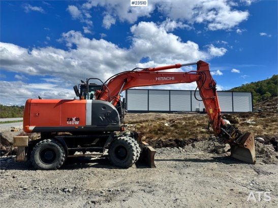 Hitachi ZX140W-3 wheel excavator with Rototilt and grading ZX140W-3 wheel excavator with Rototilt and grading 2008 2 Wheel...