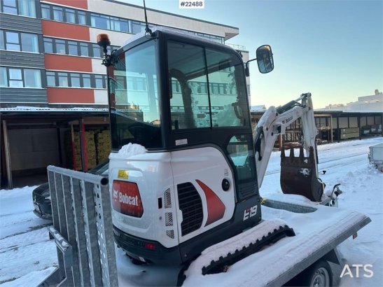 Bobcat E19 mini excavator w/ trailer, digging bucket, san E19 mini excavator w/ trailer, digging bucket, san 2022 2 image 3