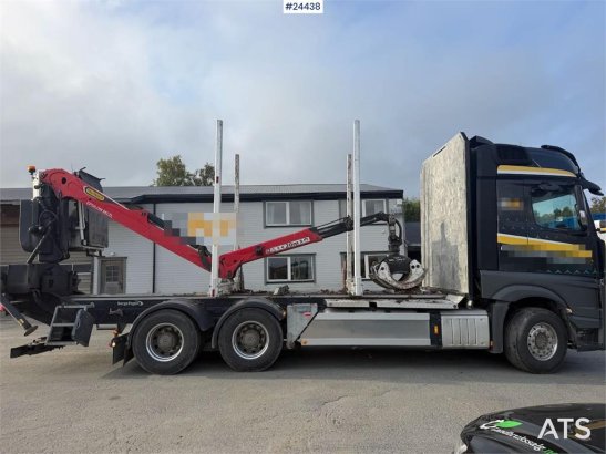 Mercedes-Benz Actros 6x4 timber truck with Epsilon M12L timber c Mercedes-Benz Actros 6x4 timber truck with Epsilon M12L t...