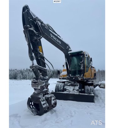 Volvo EW160D wheeled excavator with elevating cab and so EW160D wheeled excavator with elevating cab and so 2014 2 Wheeled...