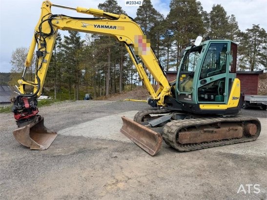 Yanmar SV100-1 equipped with a digging bucket, toothed bu 923 2012 2 Crawler Excavators image 4